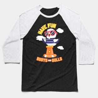 Gull and Buoy Beach Break Baseball T-Shirt